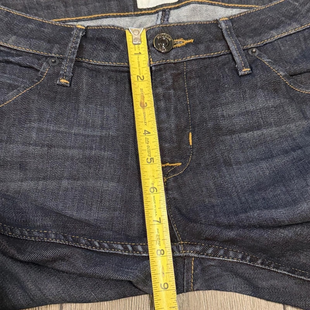 Hudson Carly Straight Leg Jeans Dark‎ Wash Blue 27 Flap Pocket Designer Denim - Picture 10 of 14